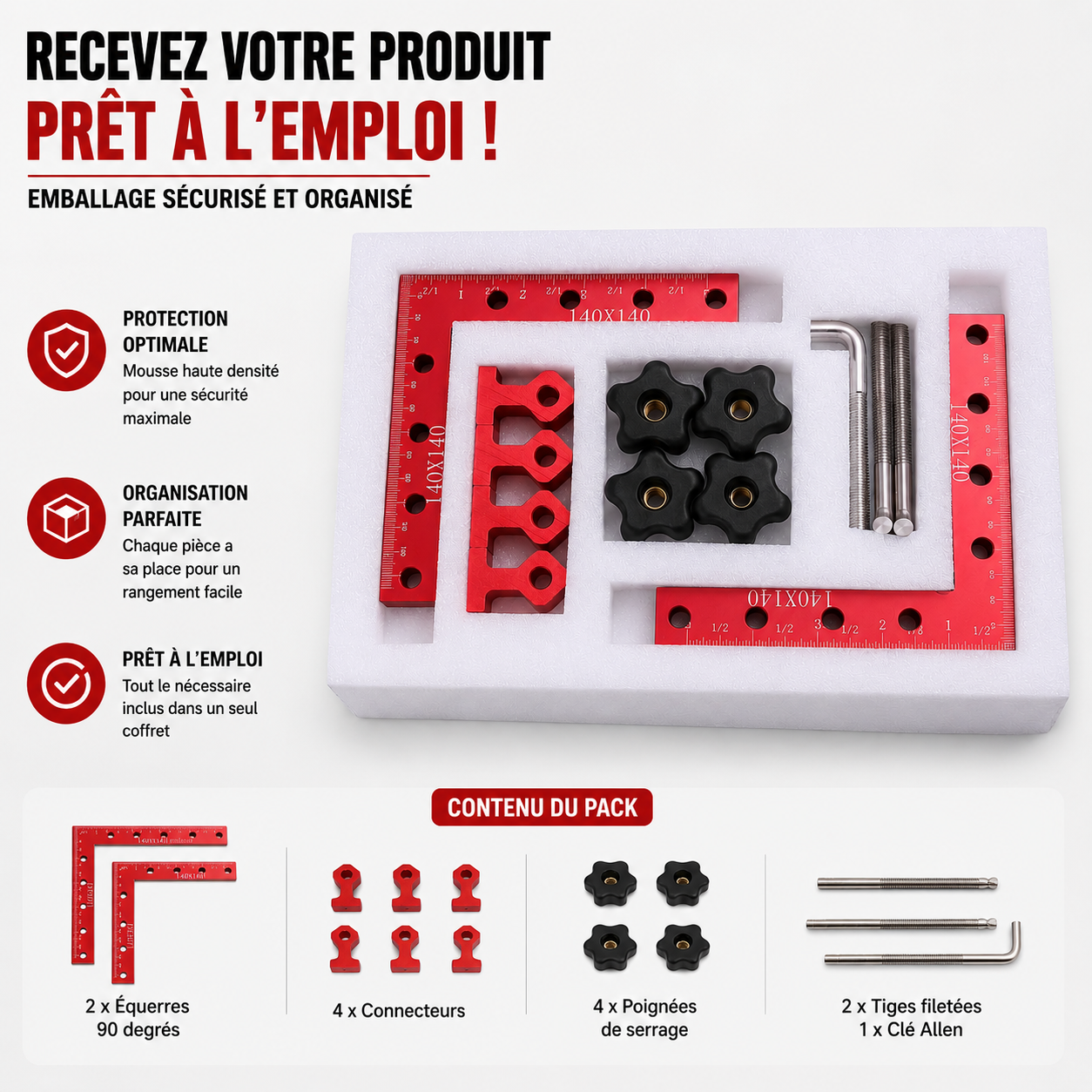 🔧 Équerres de Serrage 90° ProFix Aluminium