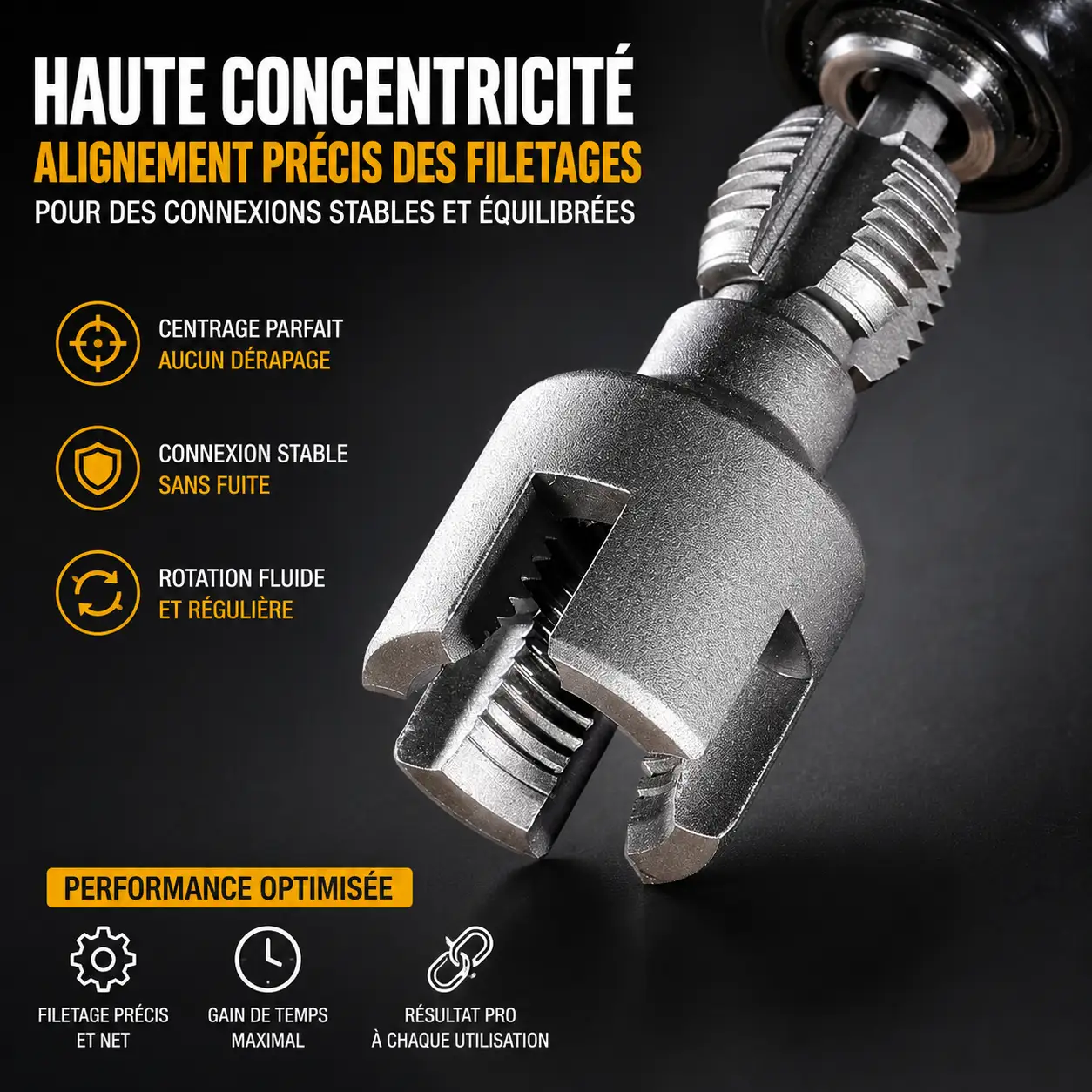 🔧 ThreadMaster Pro™ – Outil de Filetage 2-en-1 Intérieur & Extérieur